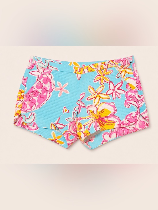 Lilly Pulitzer Pants - Lilly Pulitzer Blue Floral Print Women's Shorts